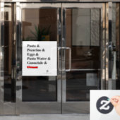 Pasta Carbonara Fensteraufkleber (Büro Tür)