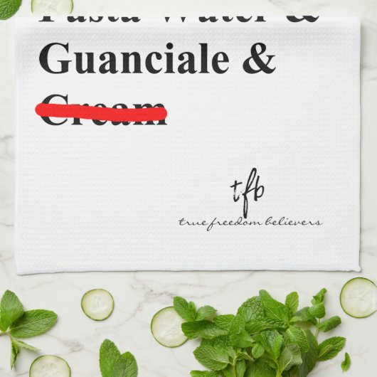 Pasta Carbonara Geschirrtuch (Gefaltet)