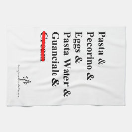 Pasta Carbonara Geschirrtuch