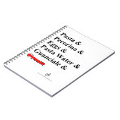 Pasta Carbonara Notizblock (Linke Seite)