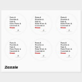 Pasta Carbonara Runder Aufkleber (Blatt)