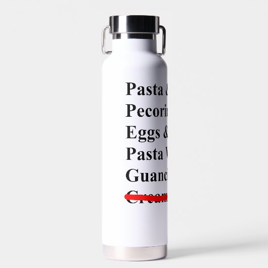 Pasta Carbonara Trinkflasche (Vorne)