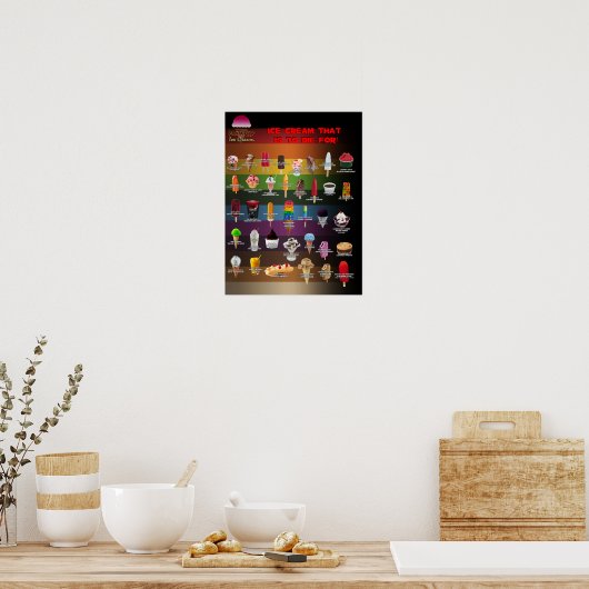 Pasta City Ice Cream Poster/Menü Poster (Küche)