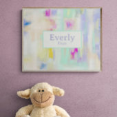 Pasta Custom Baby Name Kids Room Mauer Poster