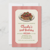 Pasta Dinner Italienisch Geburtstagsfeier Einladun Einladung (Vorderseite)