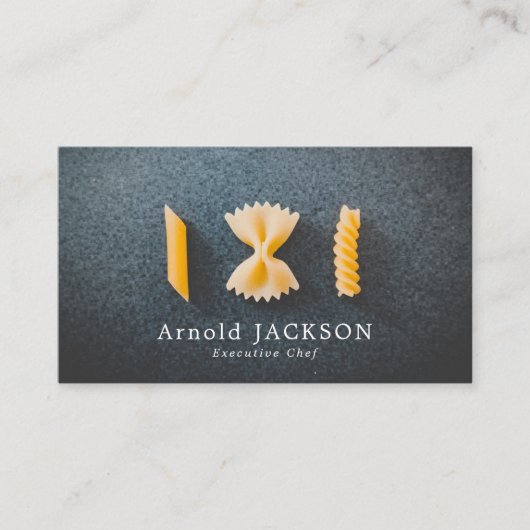 Pasta-Display, Koch, Kochen Visitenkarte (Vorderseite)