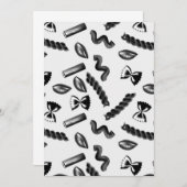 Pasta Diversity Grau Food Italien Lover Feinschmec Dankeskarte (Vorne/Hinten)