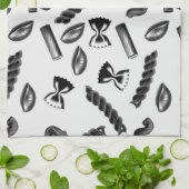 Pasta Diversity Grau Food Italien Lover Feinschmec Geschirrtuch (Gefaltet)