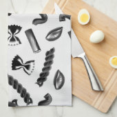 Pasta Diversity Grau Food Italien Lover Feinschmec Geschirrtuch (Viertel Falte)