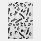 Pasta Diversity Grau Food Italien Lover Feinschmec Geschirrtuch (Vertikal)