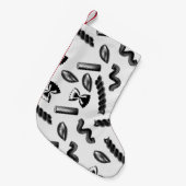 Pasta Diversity Grau Food Italien Lover Feinschmec Kleiner Weihnachtsstrumpf (Vorderansicht (hängend))