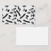 Pasta Diversity Grau Food Italien Lover Feinschmec Visitenkarte (Vorne/Hinten)