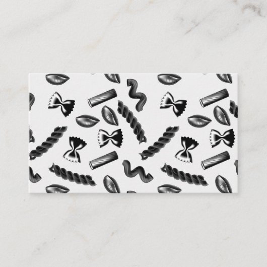 Pasta Diversity Grau Food Italien Lover Feinschmec Visitenkarte (Vorderseite)