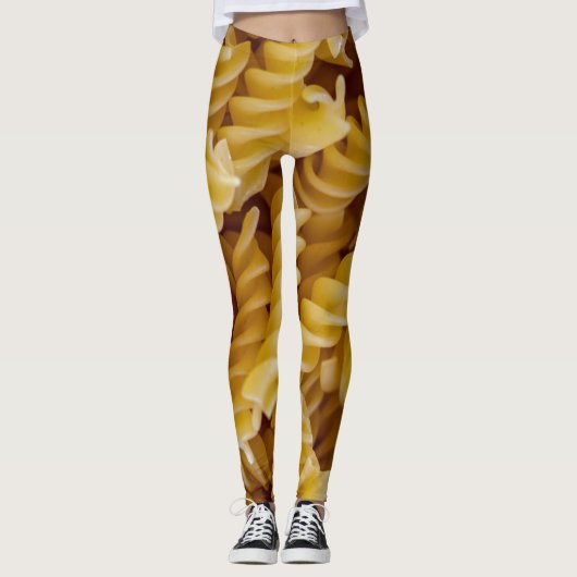 Pasta Fusilli Noodles Leggings (Vorderseite)