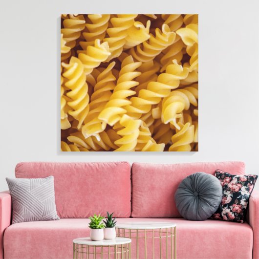 Pasta Fusilli Noodles Leinwanddruck (Insitu (Wohnzimmer))