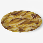 Pasta Fusilli Noodles Pappteller (Schrägansicht)