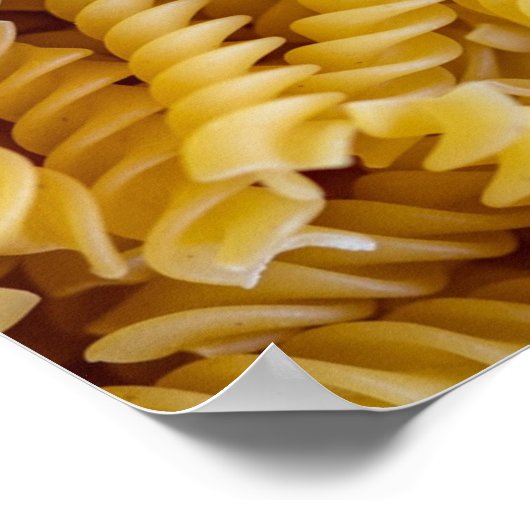 Pasta Fusilli Noodles Poster (Ecke)