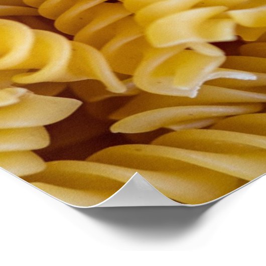 Pasta Fusilli Noodles Poster (Ecke)