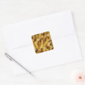 Pasta Fusilli Noodles Quadratischer Aufkleber (Umschlag)