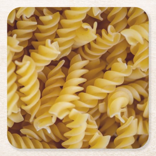 Pasta Fusilli Noodles Rechteckiger Pappuntersetzer (Vorderseite)