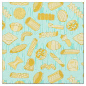 Pasta Gemustert Blau und Beige Stoff (Nahaufnahme)