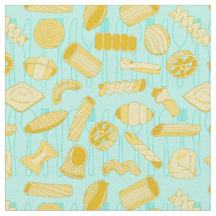 Pasta Gemustert Blau und Beige Stoff