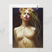 Pasta Goddess Postcard Postkarte (Vorne/Hinten)