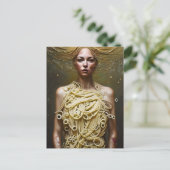 Pasta Goddess Postkarte (Stehend Vorderseite)