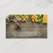 Pasta in Tabelle | Koch-Hutlogo Visitenkarte (Rückseite)