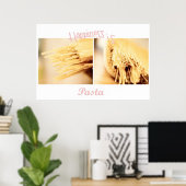 Pasta ist Glückspilster Poster (Heimbüro)