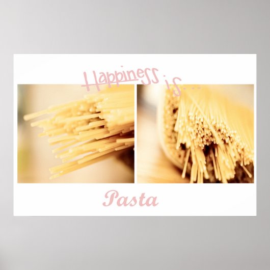 Pasta ist Glückspilster Poster (Vorne)