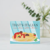 Pasta Italienische Kochkarte Postkarte (Stehend Vorderseite)