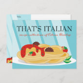 Pasta Italienische Kochkarte Postkarte (Vorne/Hinten)