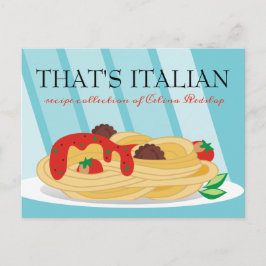 Pasta Italienische Kochkarte Postkarte