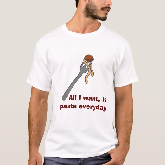 Pasta jeden T - Shirt (Vorderseite)