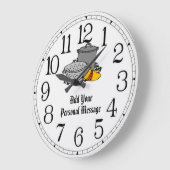 Pasta Kitchen Große Wanduhr (Winkel)