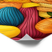 Pasta-Kunst Hintergrund KLEIN Poster (Ecke)