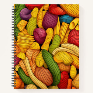 Pasta-Kunst Hintergrund Notizblock