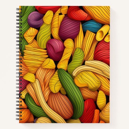 Pasta-Kunst Hintergrund Notizblock (Vorderseite)
