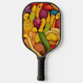 Pasta-Kunst Hintergrund Pickleball Schläger (Rückseite)