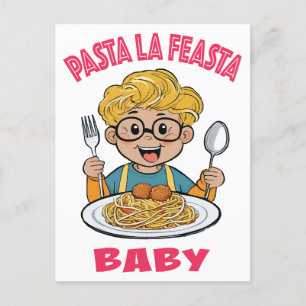 Pasta La Feasta Baby Postkarte