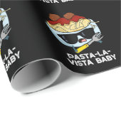 Pasta-la-vista Baby Funny Food Pasta Pun Dark BG Geschenkpapier (Rolleneckpunkt)