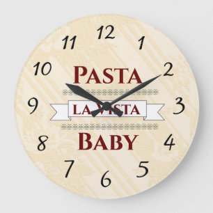 Pasta la Vista Baby Wall Clock Große Wanduhr