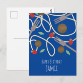 Pasta-Liebhaber Geburtstagsname Postkarte (Vorne/Hinten)