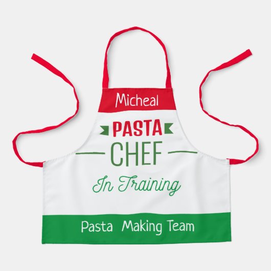 Pasta-Making-Team - Schürze der Kinder (Vorderseite)