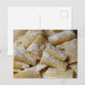 Pasta mit Parmesan-Käse Postkarte (Vorne/Hinten)