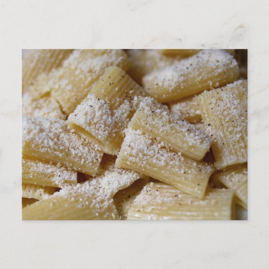 Pasta mit Parmesan-Käse Postkarte (Vorderseite)