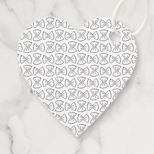 Pasta-Muster, das eher italienisches Brautparty is Geschenkanhänger (Rückseite)