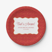 Pasta-Muster, das eher italienisches Brautparty is Pappteller (Vorderseite)