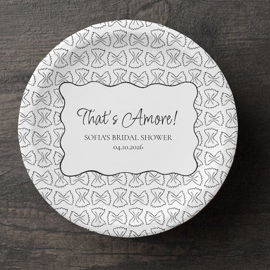 Pasta-Muster, das eher italienisches Brautparty is Pappteller